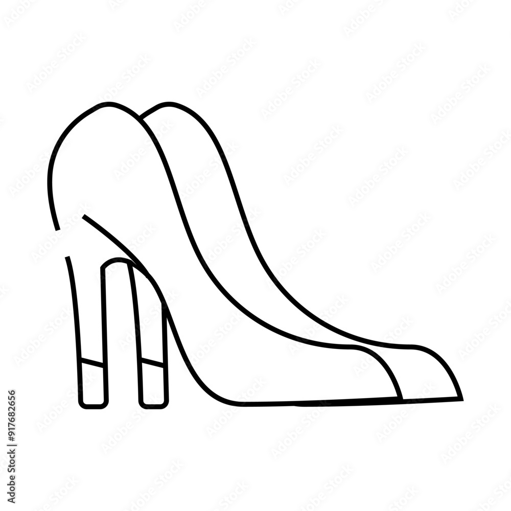 shoes for bride line icon vector. shoes for bride sign. isolated contour symbol black illustration shoes for bride line icon vector. shoes for bride sign. isolated contour symbol black illustration