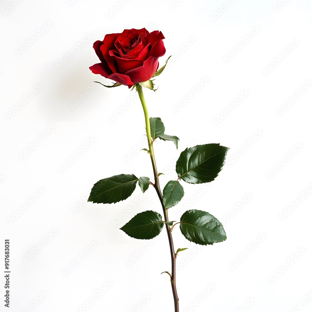Beautiful red rose flower isolated on white background Beautiful red rose flower isolated on white background