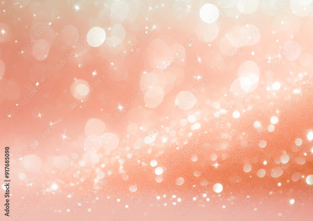 サーモンピンクのキラキラ背景テクスチャー