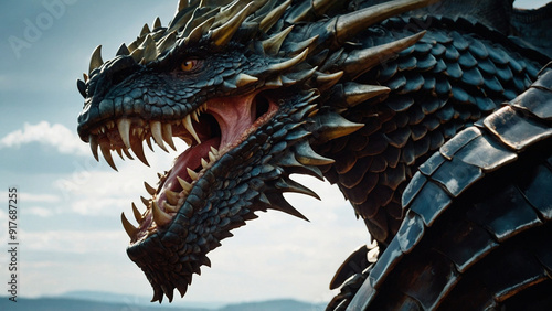 A giant dragon ready for battle