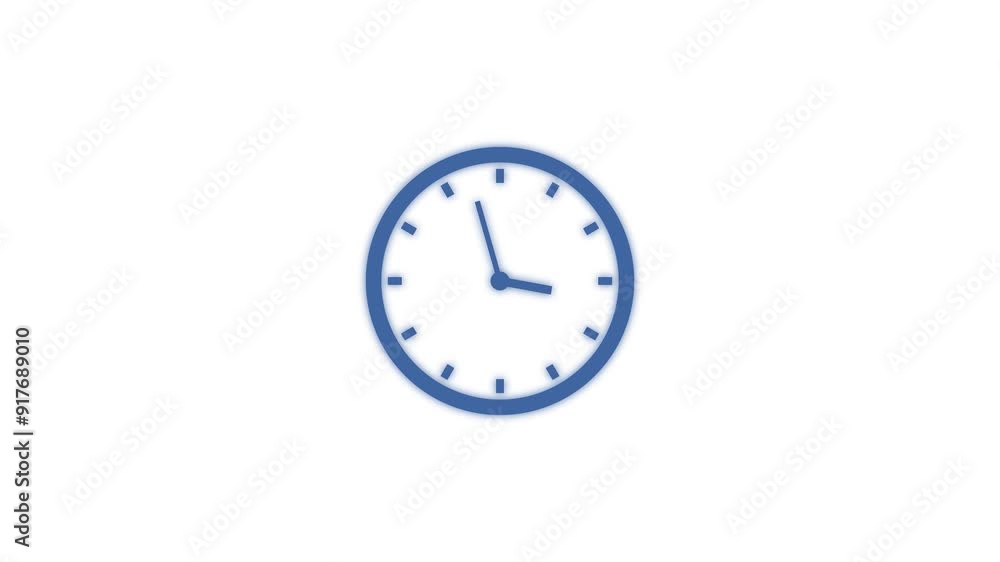 Clock icon flat style 24 hours timer animation with moving arrows. Clock icon flat style 24 hours timer animation with moving arrows.