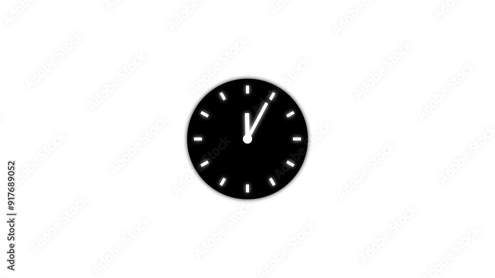 Abstract Simple Clock Icon 24 Hours Day Fast Speed Animation. Abstract Simple Clock Icon 24 Hours Day Fast Speed Animation.