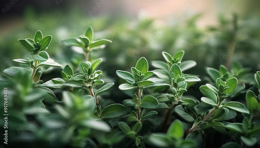 a dense background of thyme leaves a dense background of thyme leaves