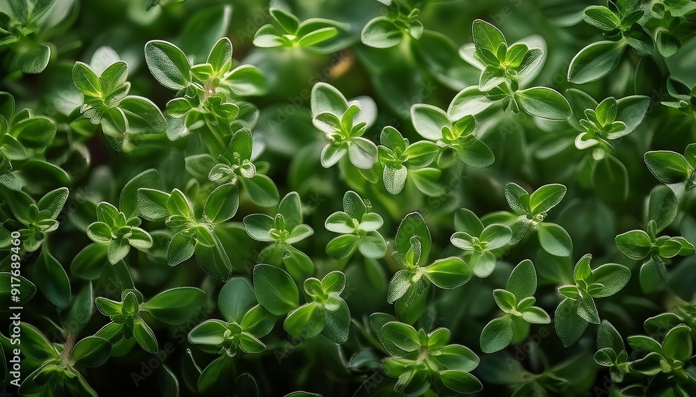 a dense background of thyme leaves a dense background of thyme leaves