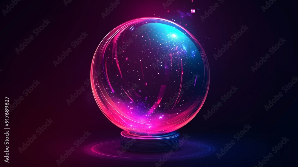 An Ethereal Glowing Sphere Filled with Cosmic Energy An Ethereal Glowing Sphere Filled with Cosmic Energy