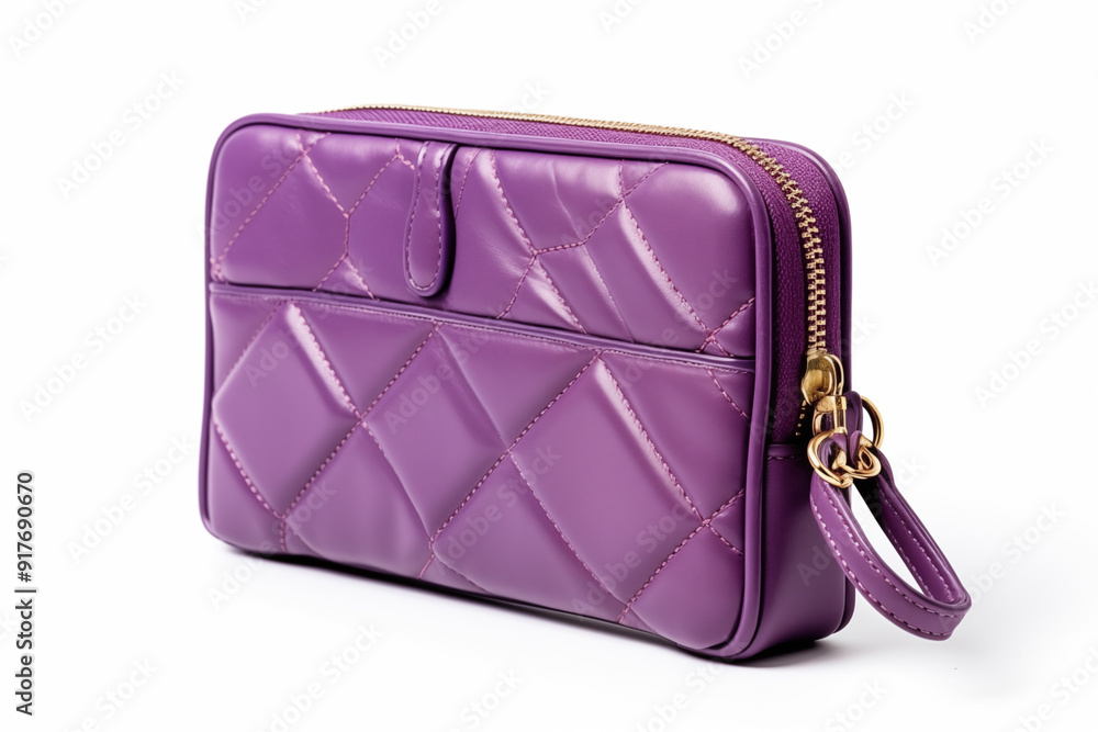 Fototapeta premium A Russian-violet-colored wallet on an isolated background