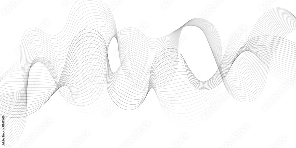 Abstract grey, white smooth element swoosh speed wave modern stream background. Wave with lines created using blend tool. Abstract frequency sound wave lines and twisted curve lines background.
Abstract grey, white smooth element swoosh speed wave modern stream background. Wave with lines created using blend tool. Abstract frequency sound wave lines and twisted curve lines background.
