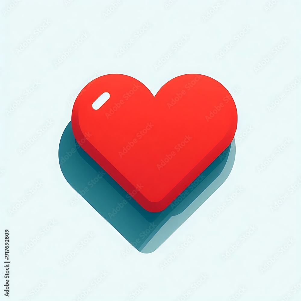 Basic Heart Flat Vector Basic Heart Flat Vector