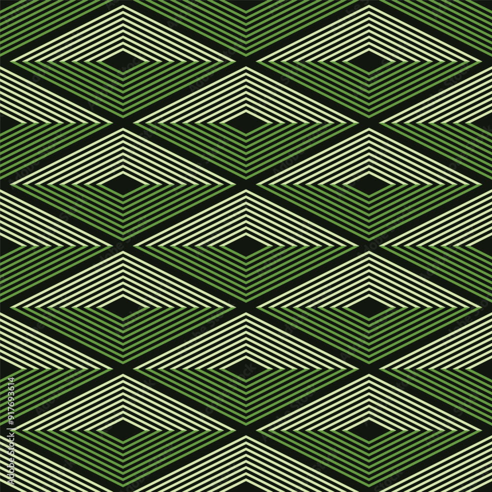Seamless green diamond optical pattern vector Seamless green diamond optical pattern vector