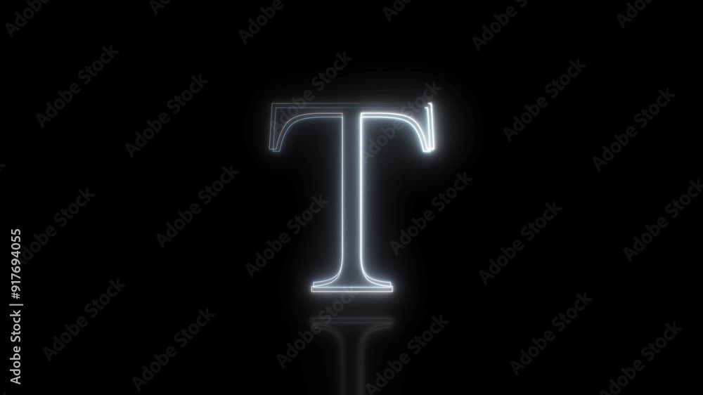 Abstract Glowing Neon Effect Alphabet Symbol. Neon Glow Letter, Font, Character Icon Animation. Abstract Glowing Neon Effect Alphabet Symbol. Neon Glow Letter, Font, Character Icon Animation.