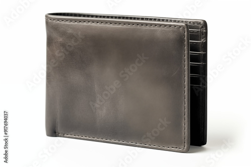 A Slate-Gray-colored wallet on an isolated background