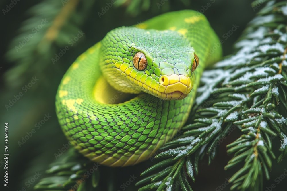 Fototapeta premium Happy New Year snake symbols 2025 year