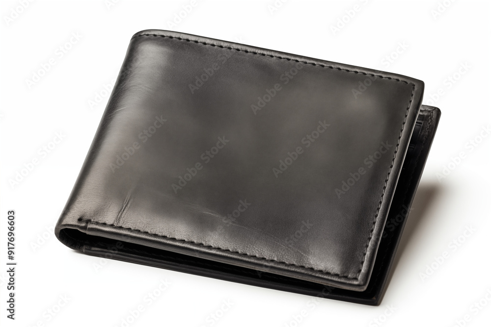 A Smoky-Black-colored wallet on an isolated background A Smoky-Black-colored wallet on an isolated background