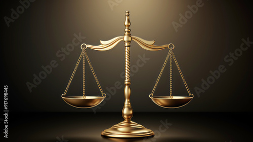 generated Illustration antique scales of justice.