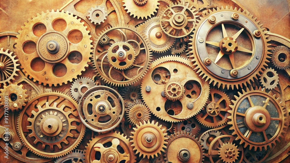 Intricate Gears: A Symbol of Complex Systems and Teamwork - A close-up of interlocking gears, symbolizing the intricate workings of complex systems, collaboration, precision, and the interconnected na Intricate Gears: A Symbol of Complex Systems and Teamwork - A close-up of interlocking gears, symbolizing the intricate workings of complex systems, collaboration, precision, and the interconnected na