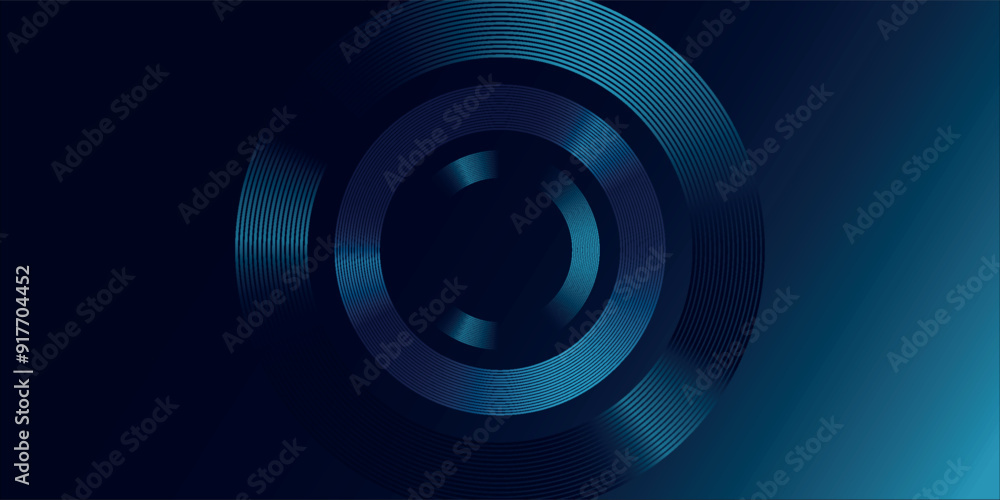 Abstract blue glowing geometric lines on dark blue background. Modern shiny blue circle lines pattern. Futuristic technology concept. Suit for cover, poster, banner, header, website Abstract blue glowing geometric lines on dark blue background. Modern shiny blue circle lines pattern. Futuristic technology concept. Suit for cover, poster, banner, header, website