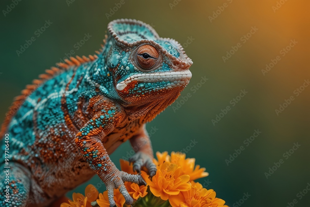 Fototapeta premium lizard on a tree