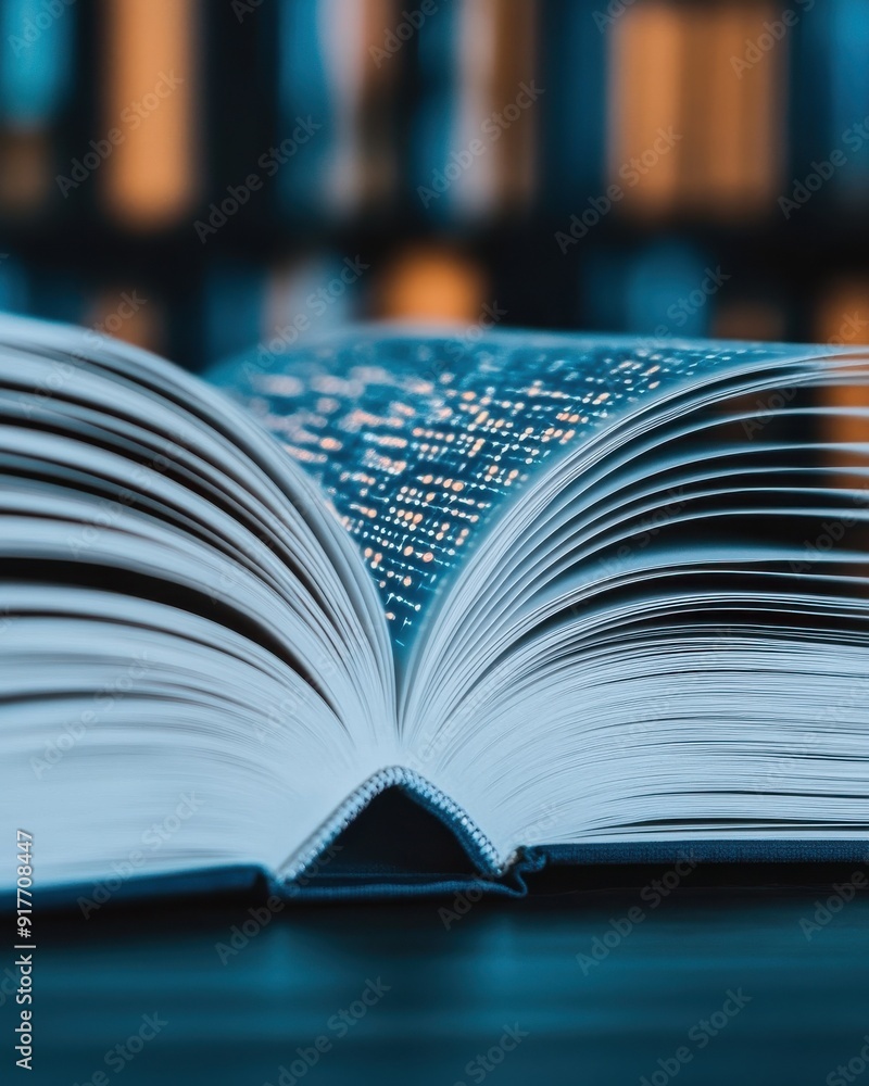 Obraz premium An open book displaying detailed text and unique illustrations, inviting readers to explore a world of knowledge and creativity.