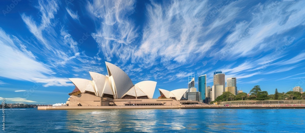 Fototapeta premium Sydney Opera House under blue skies.