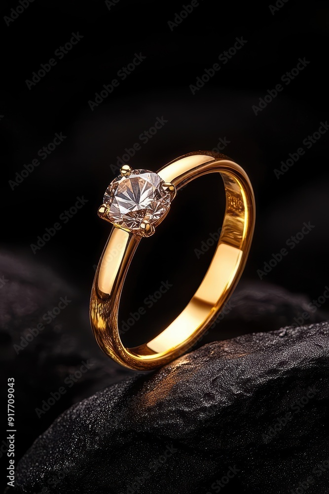 Stunning gold ring featuring a brilliant diamond, perfect for engagements, weddings, or elegant jewelry collections. Stunning gold ring featuring a brilliant diamond, perfect for engagements, weddings, or elegant jewelry collections.