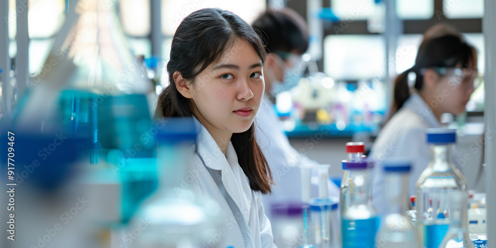 Student doing research in the lab Student doing research in the lab