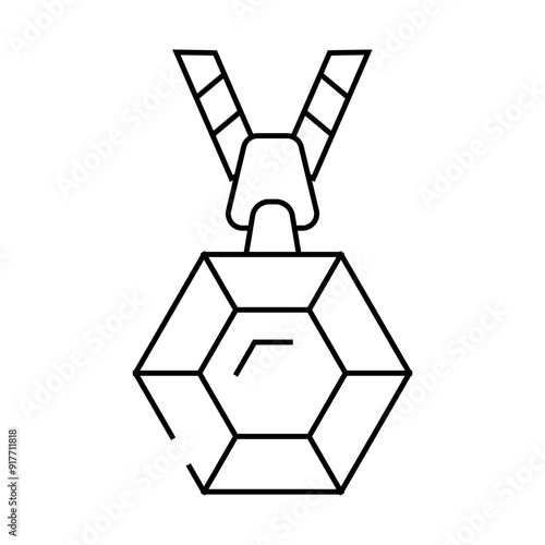 jewelry fashion accessory line icon vector. jewelry fashion accessory sign. isolated contour symbol black illustration