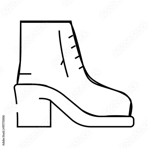 shoe woman line icon vector. shoe woman sign. isolated contour symbol black illustration