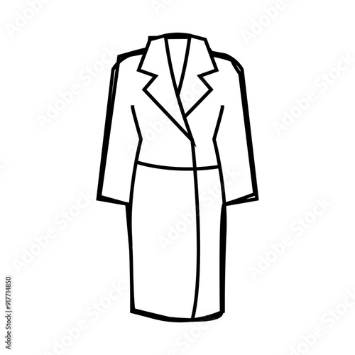 coats fashion garment line icon vector. coats fashion garment sign. isolated contour symbol black illustration