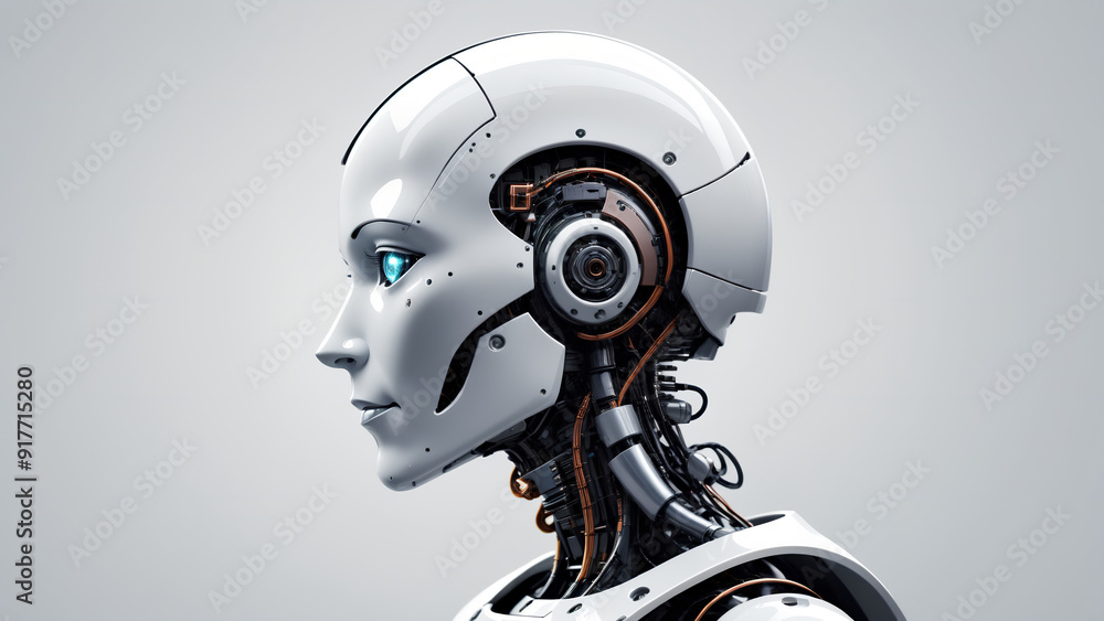 Futuristic Robot Profile Ideal for technology AI and innovation theme Futuristic Robot Profile Ideal for technology AI and innovation theme