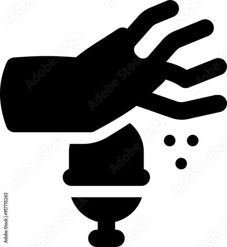 UI plaster Vector Icon Illustration. Glyph Style