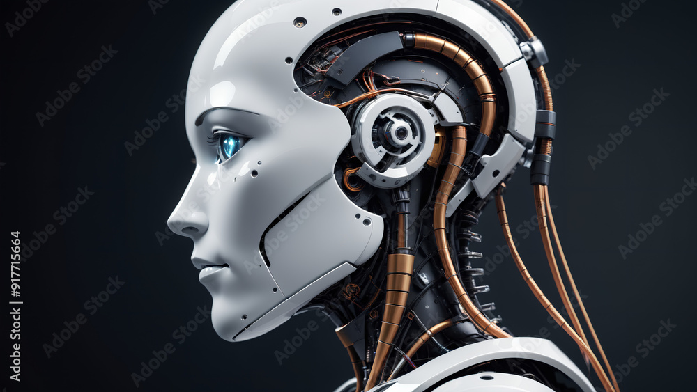 Futuristic Robot Profile Ideal for technology AI and innovation theme Futuristic Robot Profile Ideal for technology AI and innovation theme
