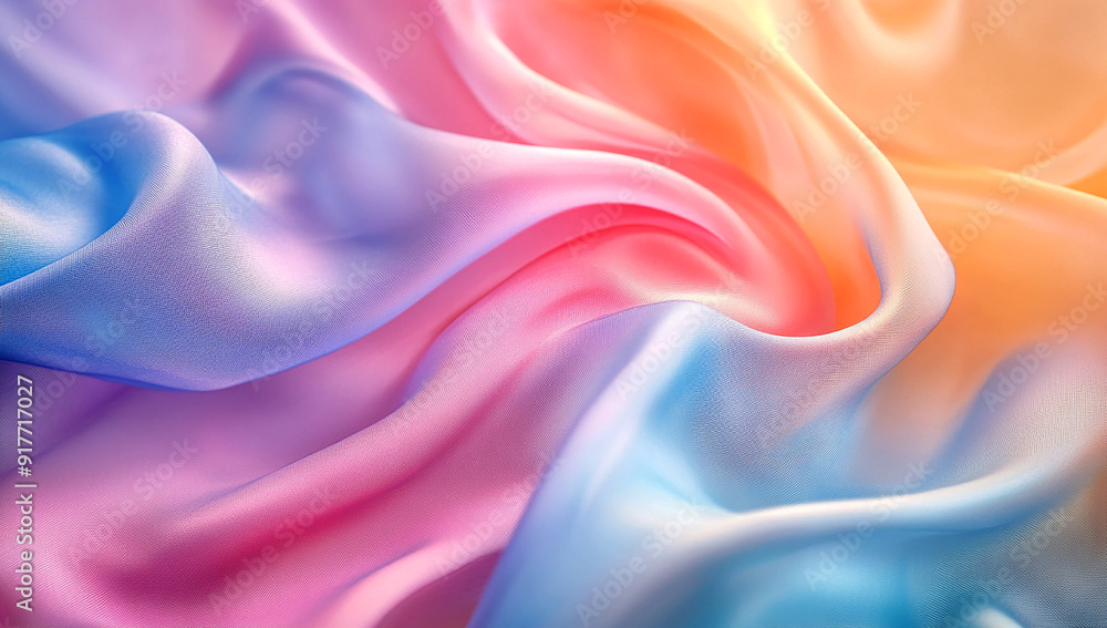 Fototapeta premium soft, flowing fabrics in pastel colors, creating an abstract background