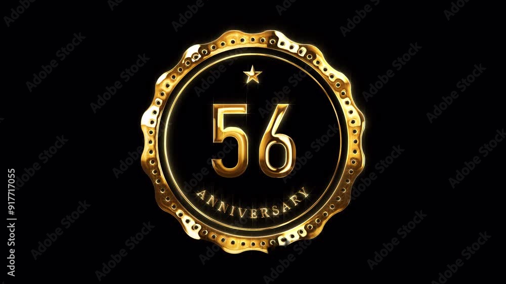 56th Anniversary Celebration. Happy 56 Years Anniversary Animation in ...
