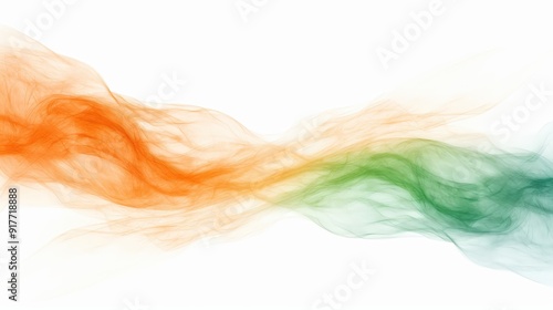 Abstract Indian Flag Wave Ethereal Tricolour Flow for Creative and Patriotic Designs