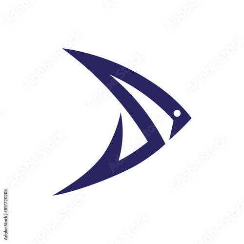 Letter S fish logo vector and symbol