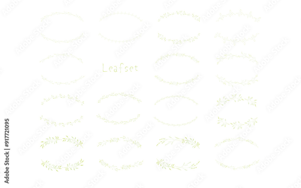 半円形のリーフフレームセット。