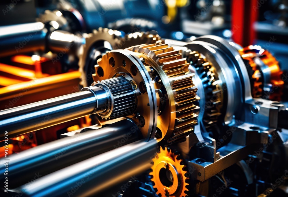 Obraz premium dynamic machinery displaying precision engineering excellence intricate designs innovative features, technology, innovation, mechanics, performance