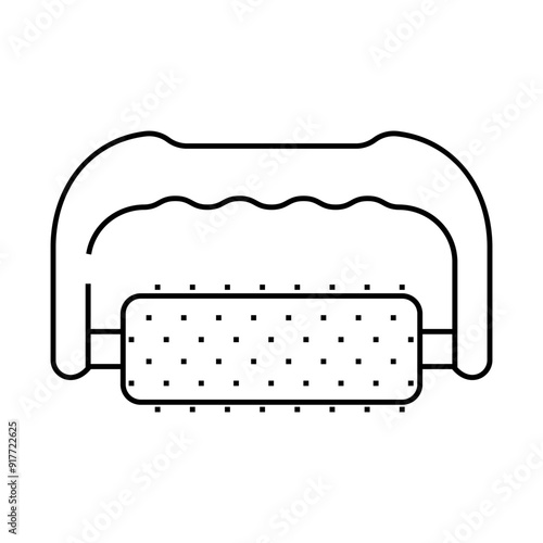 massager tool line icon vector. massager tool sign. isolated contour symbol black illustration