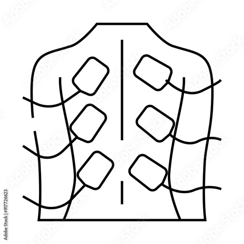 stimulation therapy line icon vector. stimulation therapy sign. isolated contour symbol black illustration