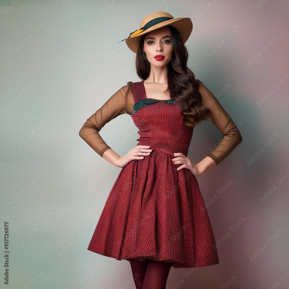 elegant young retro woman elegant young retro woman