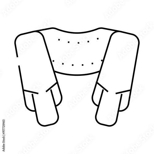 shiatsu massager line icon vector. shiatsu massager sign. isolated contour symbol black illustration