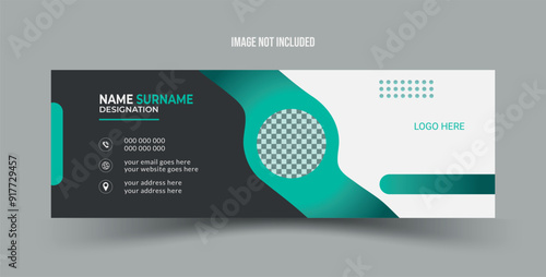 Creative simple modern E mail signature or E mail signature template or E mail signature footer design