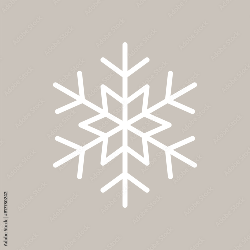 雪の結晶のシンプルなカラーアイコン 雪の結晶のシンプルなカラーアイコン