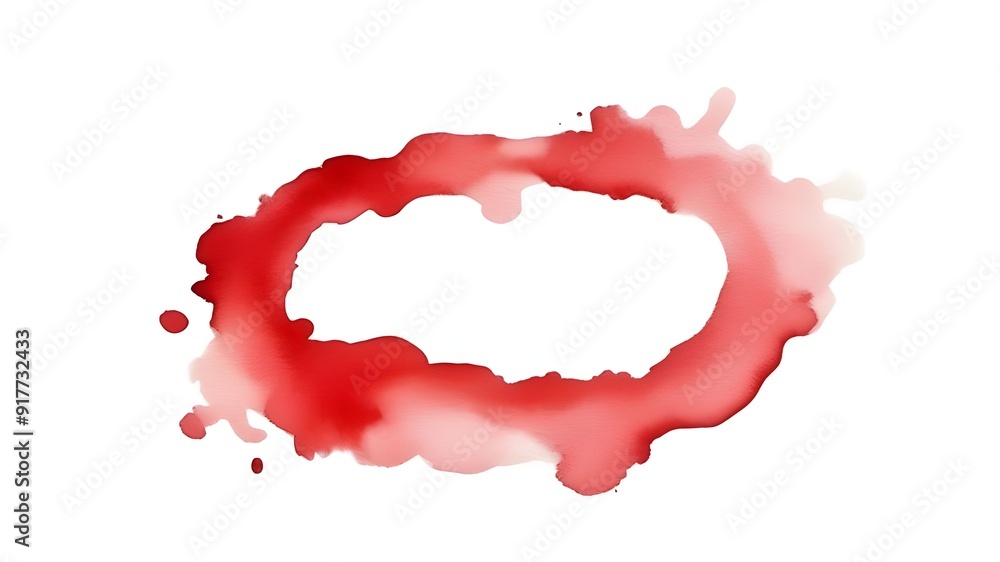 red watercolor ring red watercolor ring