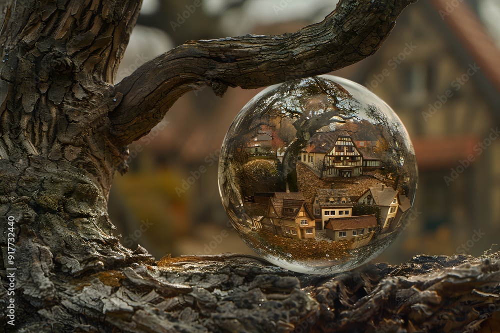 Tranquility in the Suburbs. Peaceful suburban living concept Tranquility in the Suburbs. Peaceful suburban living concept
