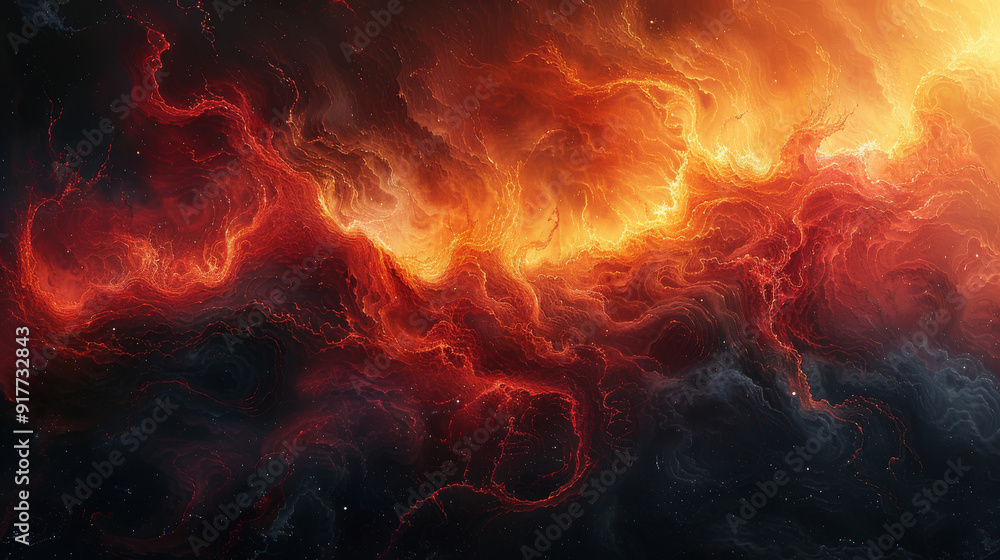 an abstract representation where shadows and flames intertwine in a chaotic dance an abstract representation where shadows and flames intertwine in a chaotic dance