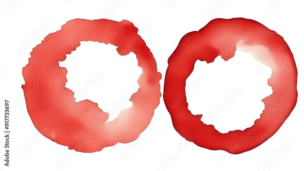 red watercolor ring red watercolor ring