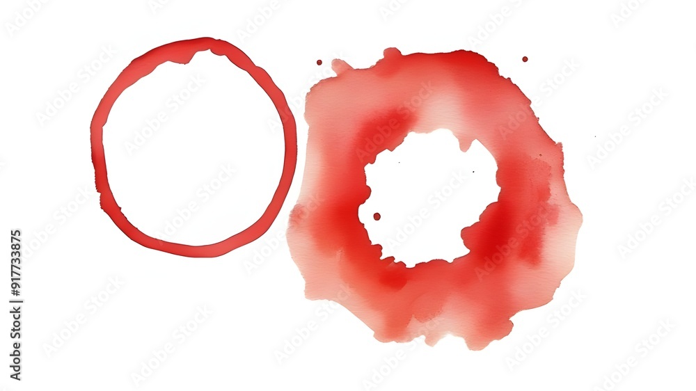red watercolor ring red watercolor ring