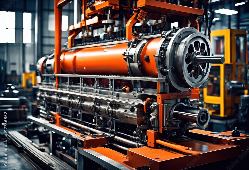 vibrant detailed product visuals showcasing cutting edge industrial machinery dynamic features modern design elements, advanced, equipment, innovative