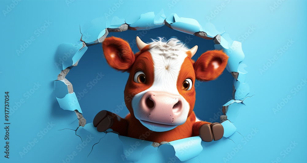 Obraz premium cow cartoon
